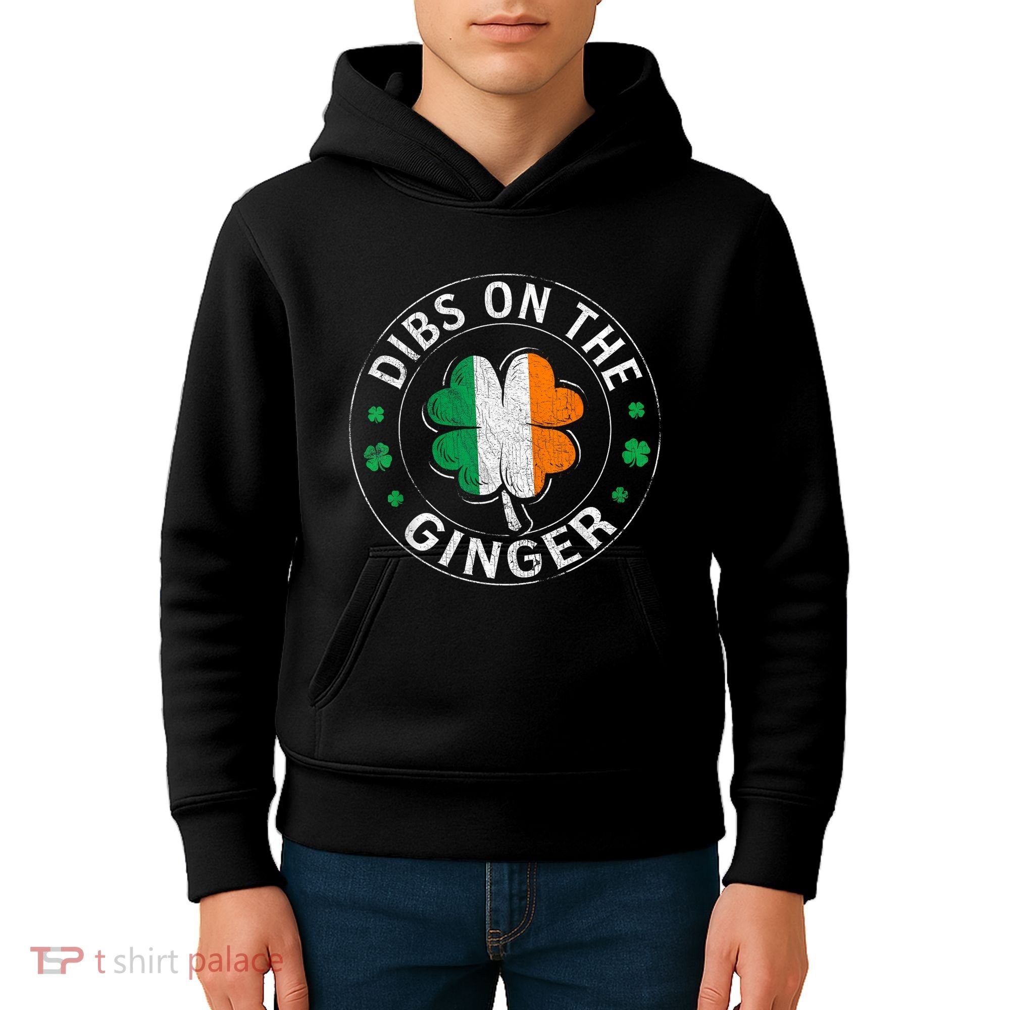 Dibs On The Ginger St Patricks Day Shamrock Kids Hoodie