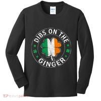 Dibs On The Ginger St Patricks Day Shamrock Kids Long Sleeve Shirt thumb 0