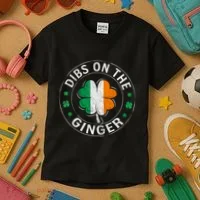 Dibs On The Ginger St Patricks Day Shamrock Kids T-Shirt thumb 3