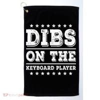 Dibs On The Keyboard Player Funny Pianist Wife Girlfriend Golf Towel thumb 0