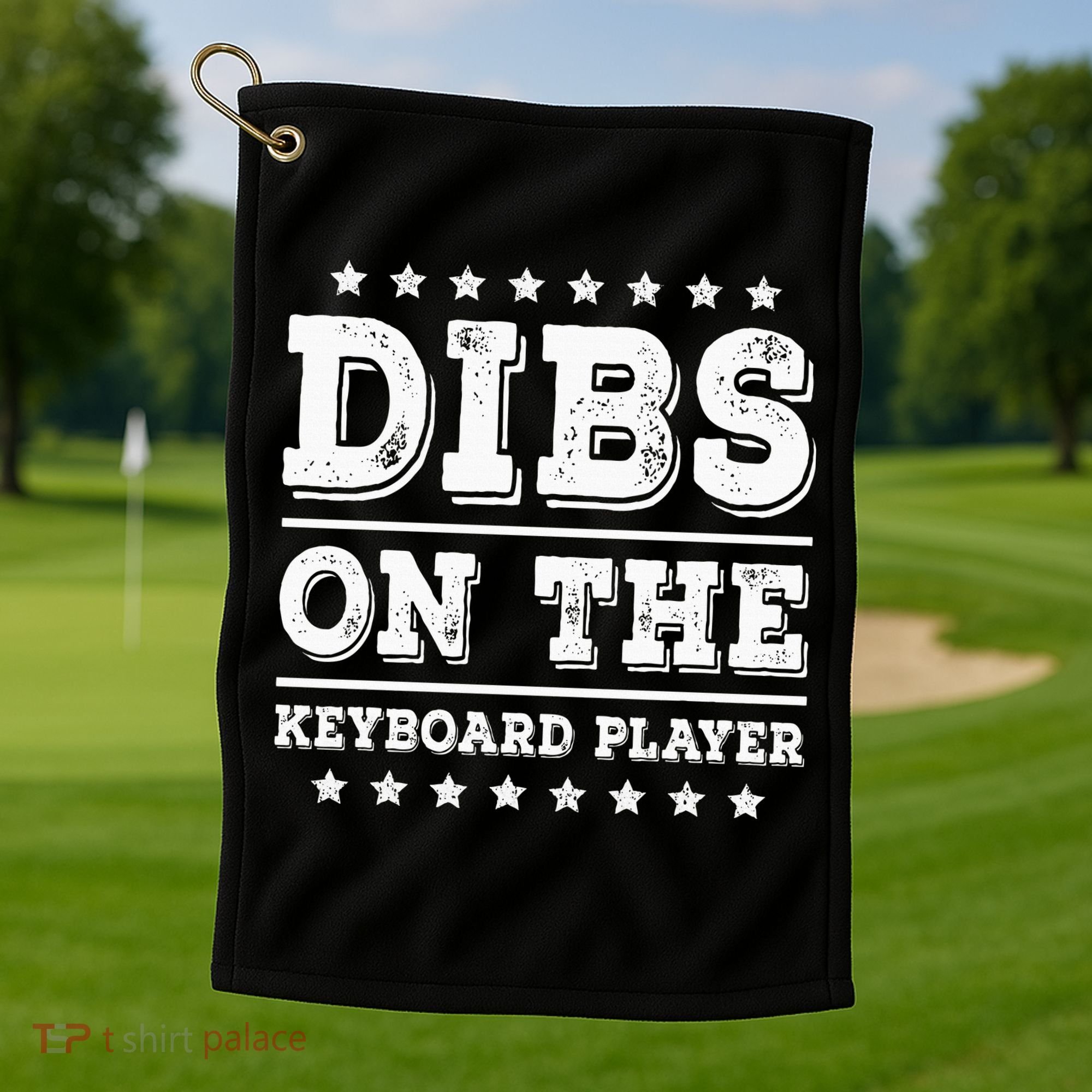 Dibs On The Keyboard Player Funny Pianist Wife Girlfriend Golf Towel