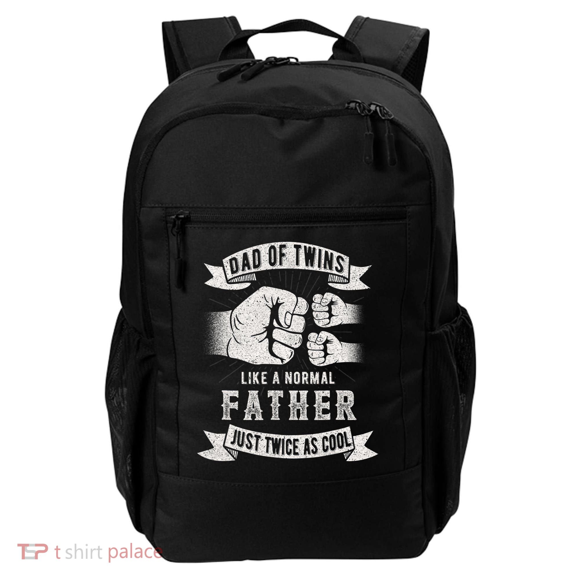 Dad Of Twins Dad Father's Day New Dad To Be Expecting Backpack