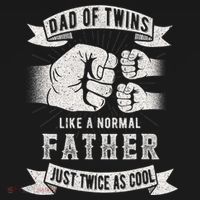 Dad Of Twins Dad Father's Day New Dad To Be Expecting Backpack thumb 2