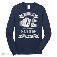 Dad Of Twins Dad Father's Day New Dad To Be Expecting Long Sleeve Shirt thumb 0