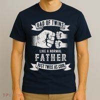 Dad Of Twins Dad Father's Day New Dad To Be Expecting T-Shirt thumb 3