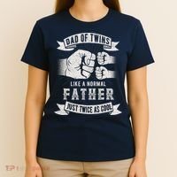 Dad Of Twins Dad Father's Day New Dad To Be Expecting T-Shirt thumb 4