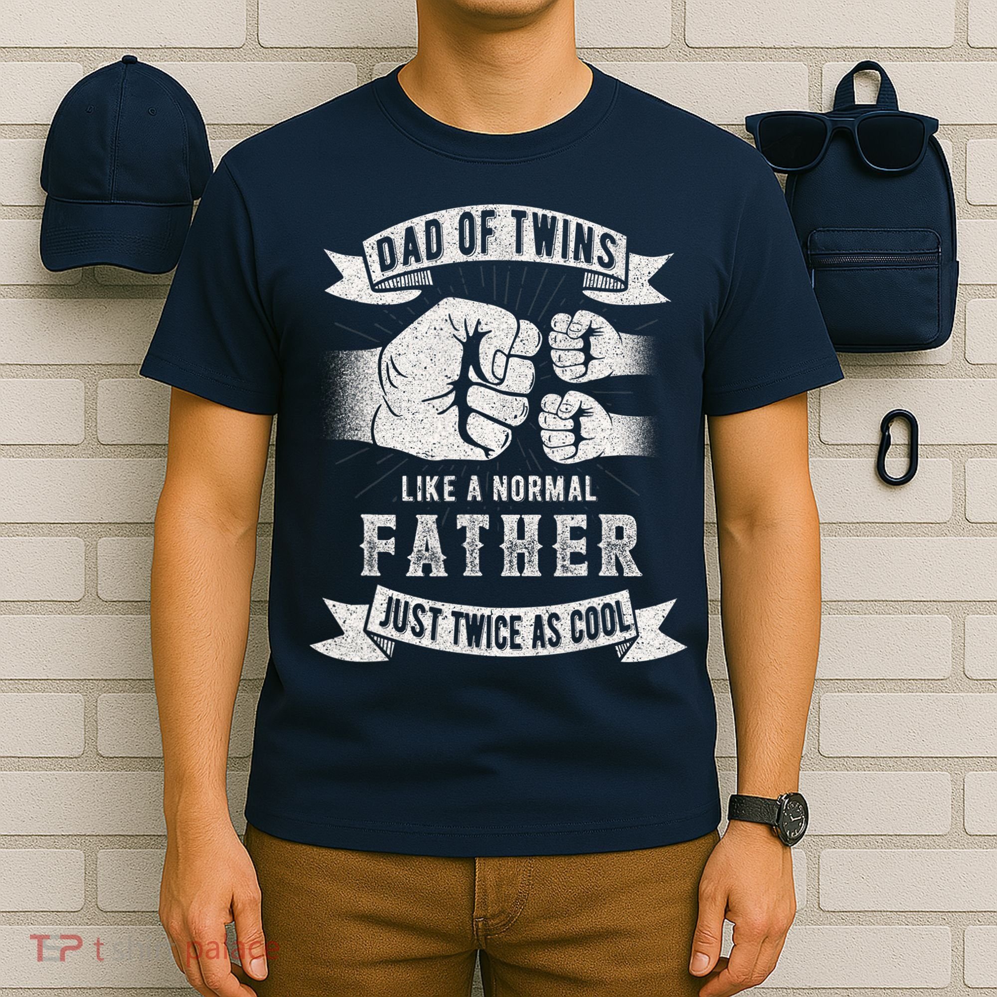 Dad Of Twins Dad Father's Day New Dad To Be Expecting T-Shirt