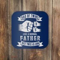 Dad Of Twins Dad Father's Day New Dad To Be Expecting Coaster thumb 0