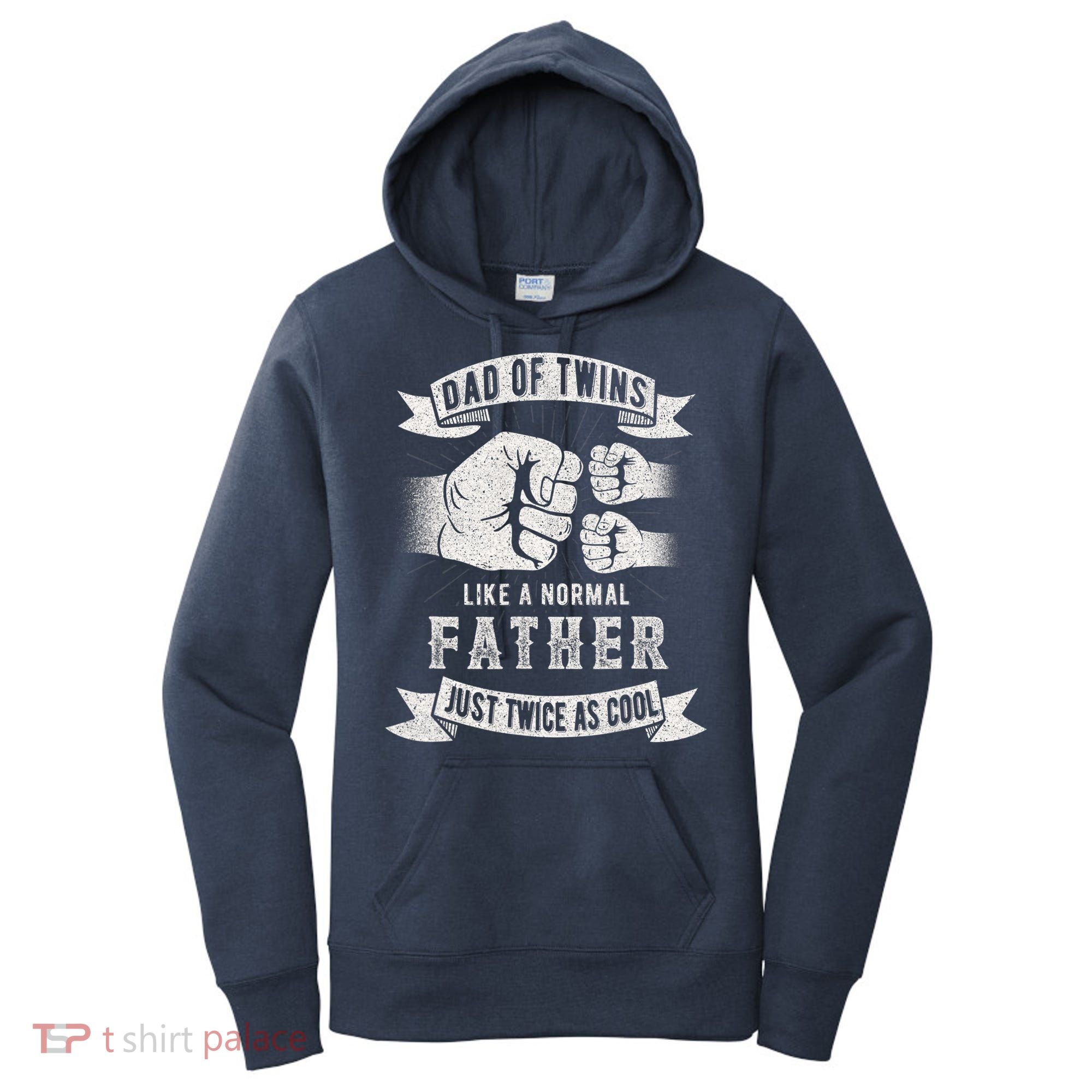 Dad Of Twins Dad Father's Day New Dad To Be Expecting Women's Hoodie