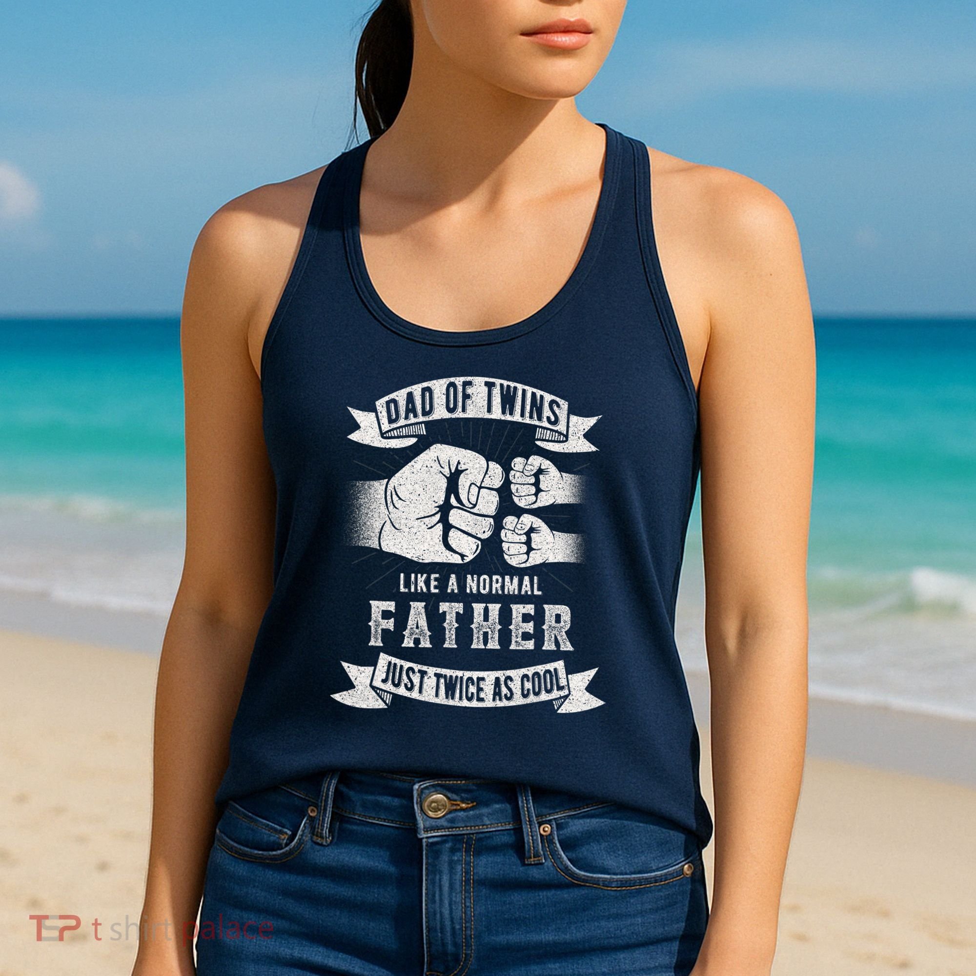 Dad Of Twins Dad Father's Day New Dad To Be Expecting Women's Tank Top