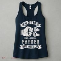 Dad Of Twins Dad Father's Day New Dad To Be Expecting Women's Tank Top thumb 3