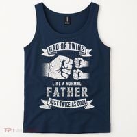 Dad Of Twins Dad Father's Day New Dad To Be Expecting Tank Top thumb 2