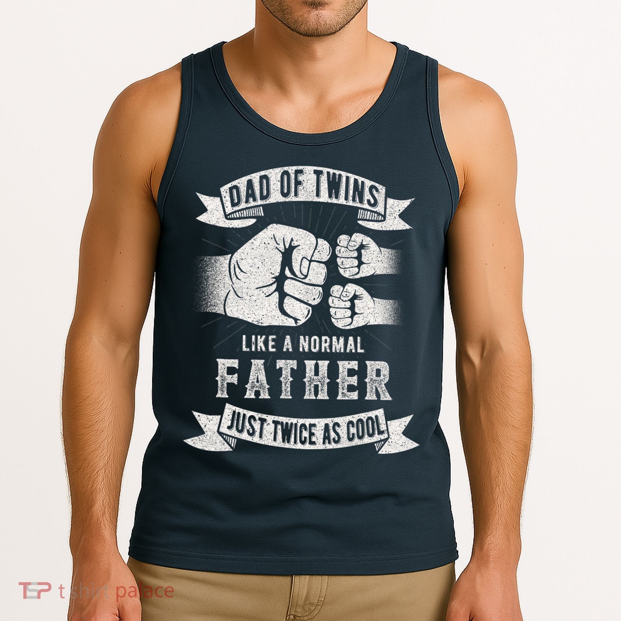 Dad Of Twins Dad Father's Day New Dad To Be Expecting Tank Top