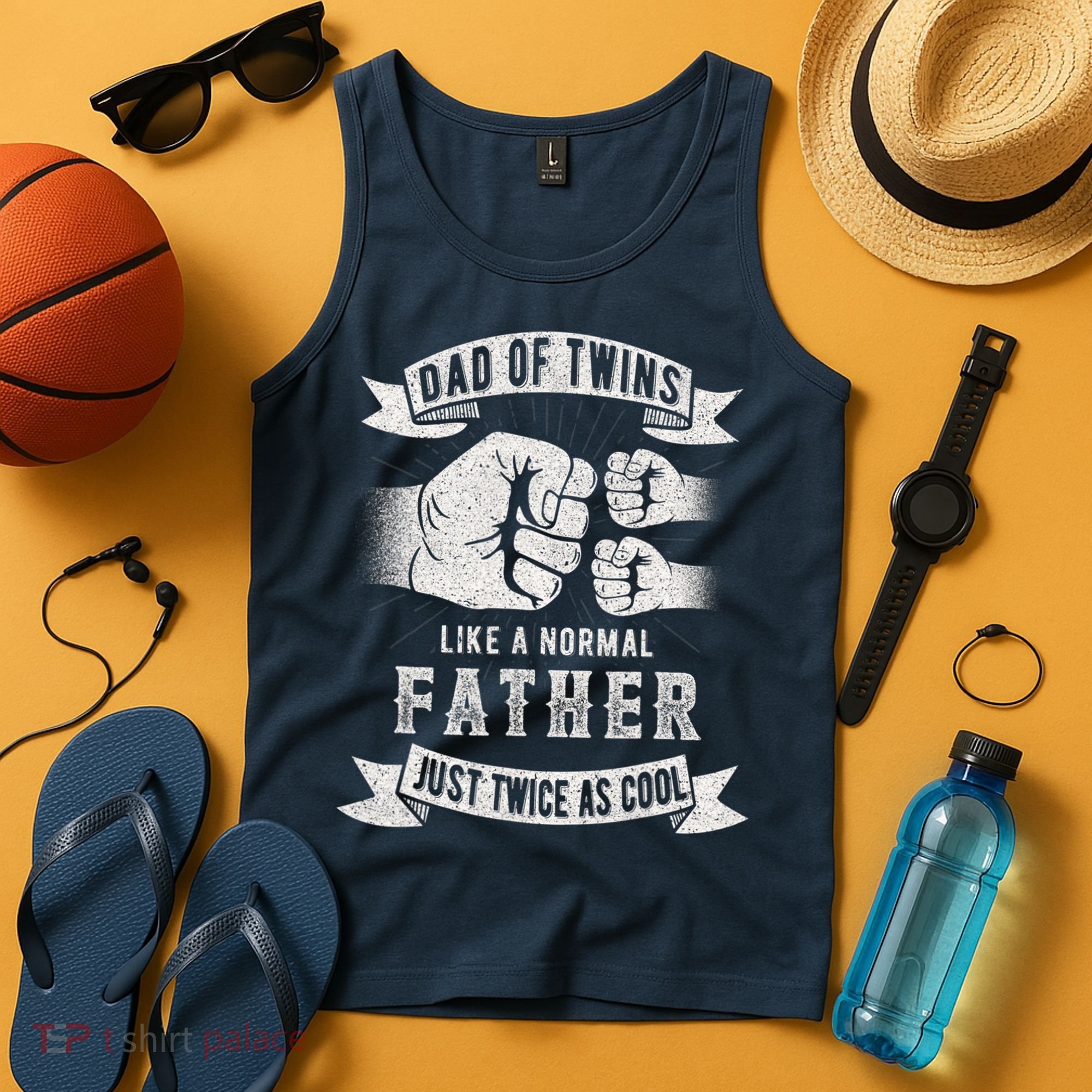 Dad Of Twins Dad Father's Day New Dad To Be Expecting Tank Top