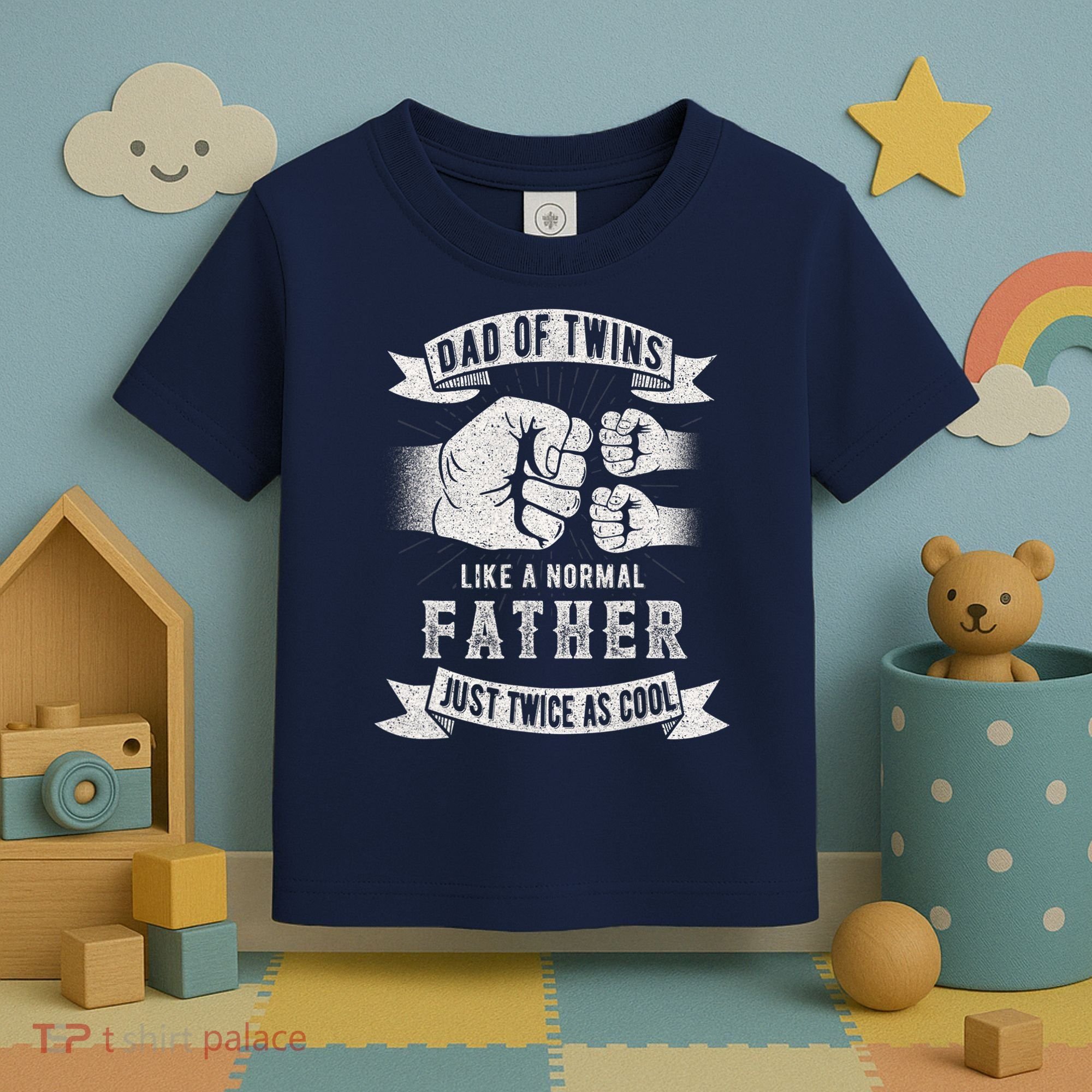 Dad Of Twins Dad Father's Day New Dad To Be Expecting Toddler T-Shirt