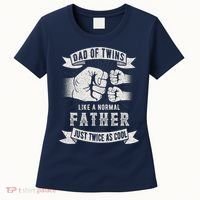 Dad Of Twins Dad Father's Day New Dad To Be Expecting Women's T-Shirt thumb 0
