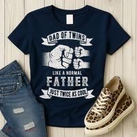 Dad Of Twins Dad Father's Day New Dad To Be Expecting Women's T-Shirt thumb 3