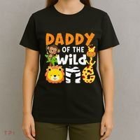 Daddy of the Wild One Zoo Bday Party Safari Jungle Animals T-Shirt thumb 4
