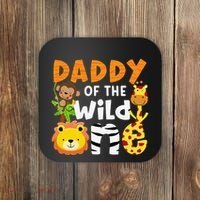 Daddy of the Wild One Zoo Bday Party Safari Jungle Animals Coaster thumb 0