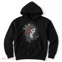 Day Of The Dead Girl With Flower Graphic Hoodie thumb 0