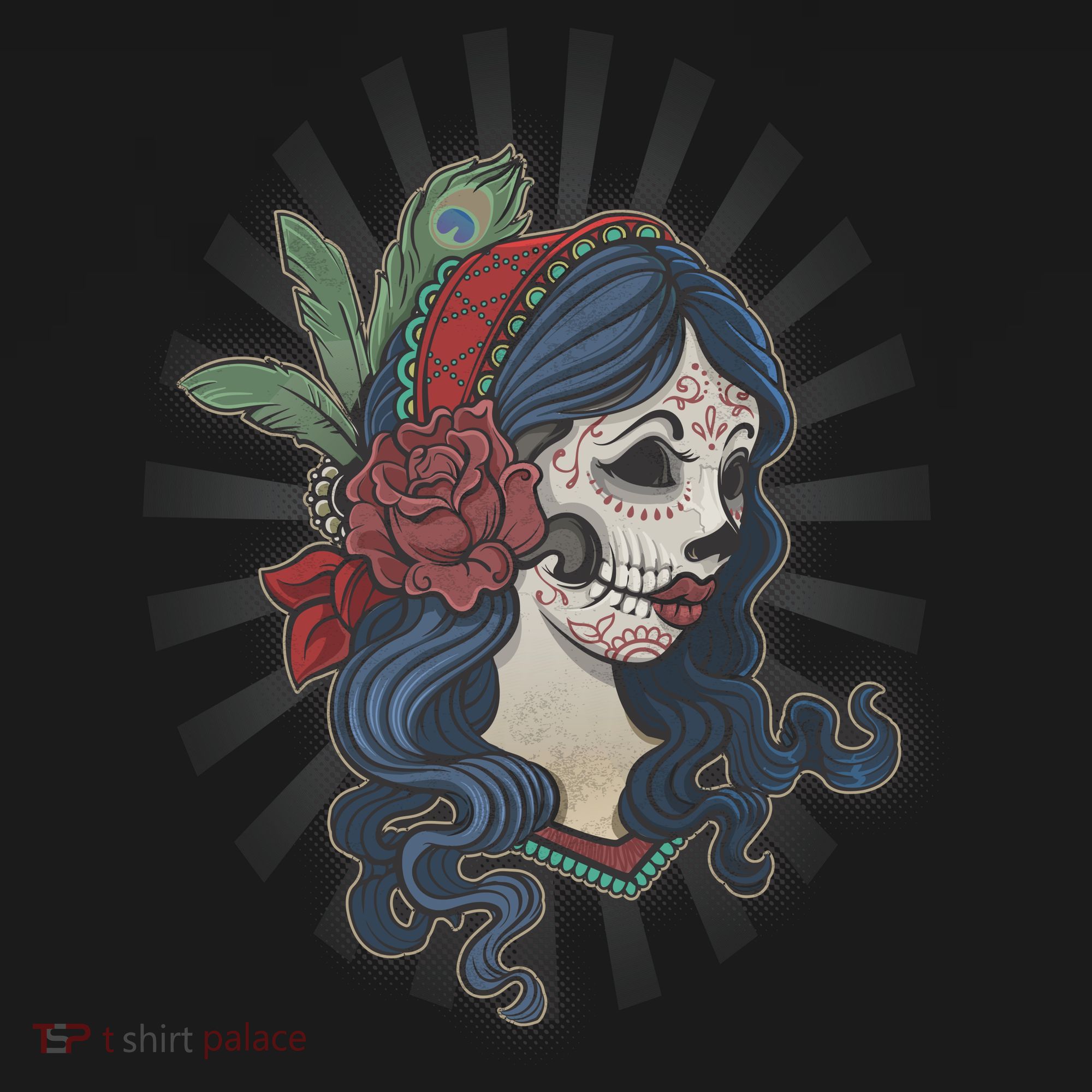 Day Of The Dead Girl With Flower Graphic Sweatshirt