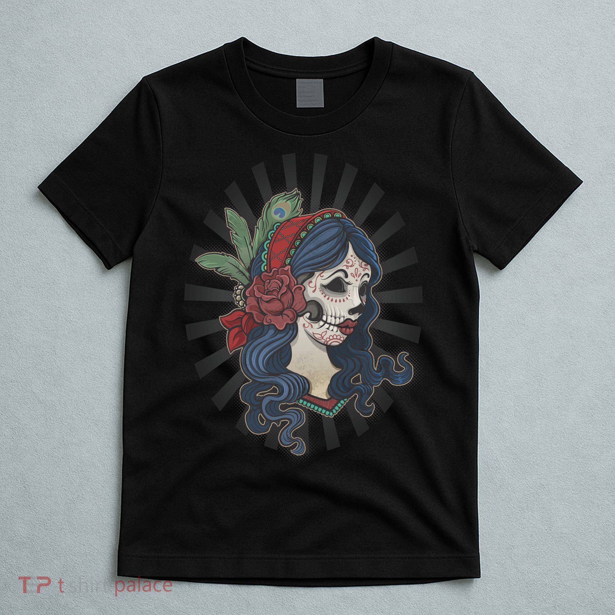 Day Of The Dead Girl With Flower Graphic T-Shirt