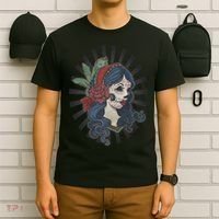 Day Of The Dead Girl With Flower Graphic T-Shirt thumb 6