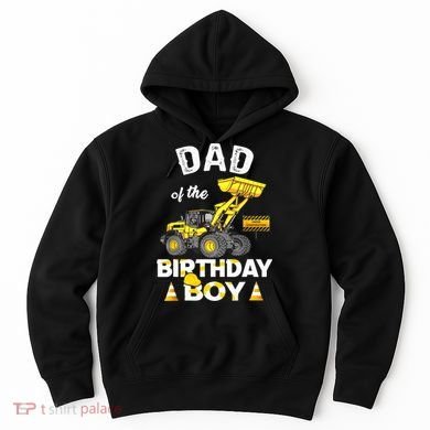 Dad Of The Birthday Boy Construction Family Matching Hoodie