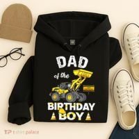 Dad Of The Birthday Boy Construction Family Matching Hoodie thumb 4