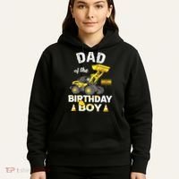 Dad Of The Birthday Boy Construction Family Matching Hoodie thumb 5