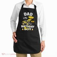 Dad Of The Birthday Boy Construction Family Matching Apron thumb 2