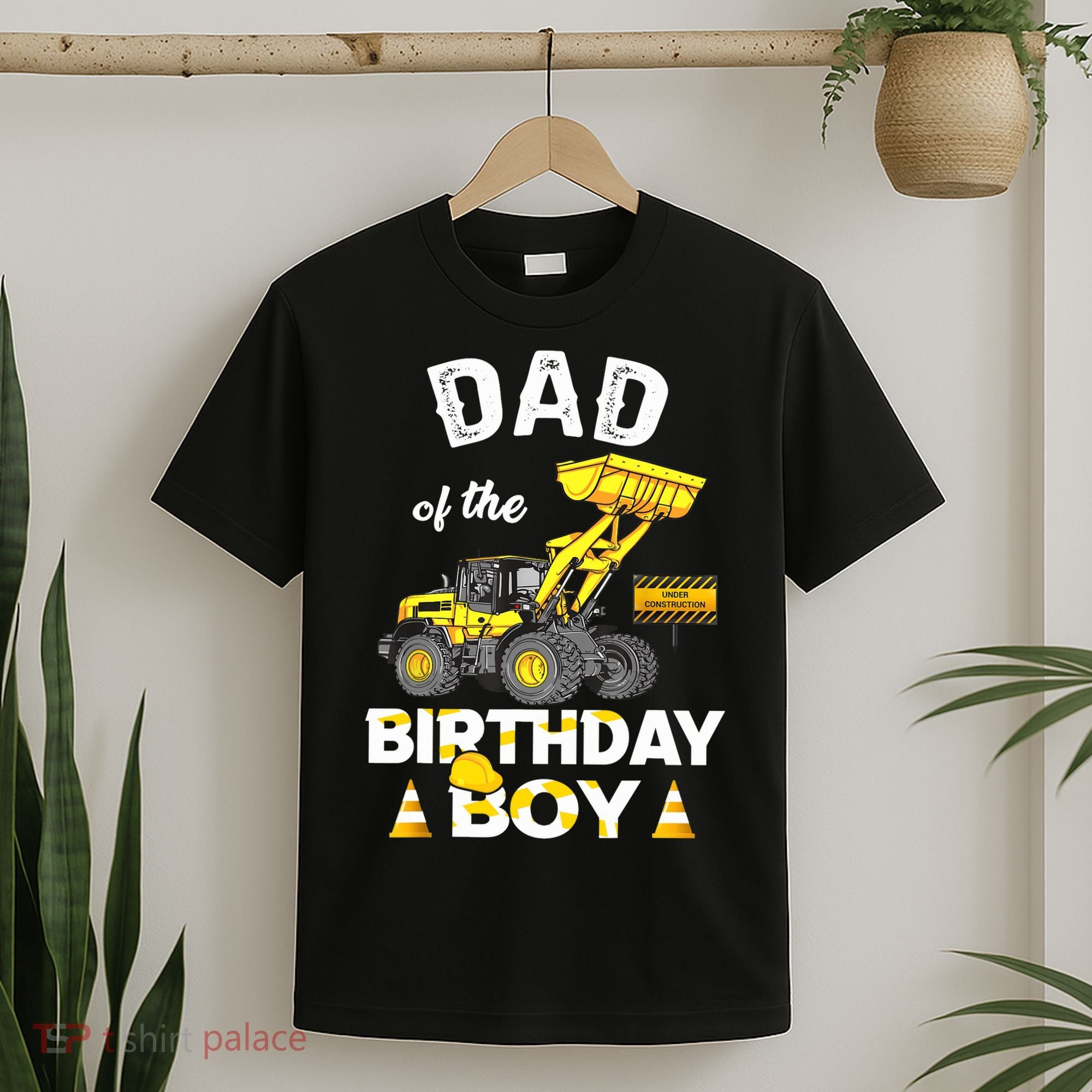 Dad Of The Birthday Boy Construction Family Matching T-Shirt