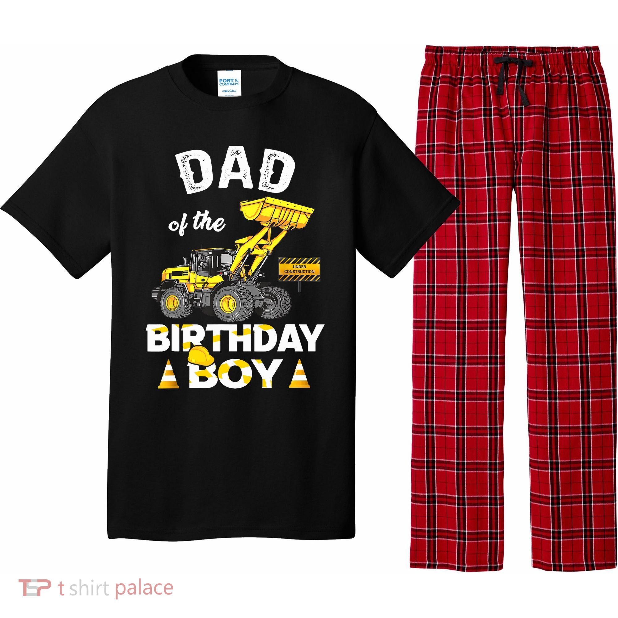 Dad Of The Birthday Boy Construction Family Matching Pajama Set