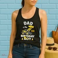 Dad Of The Birthday Boy Construction Family Matching Women's Tank Top thumb 2