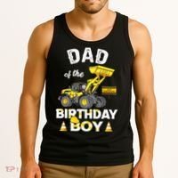 Dad Of The Birthday Boy Construction Family Matching Tank Top thumb 3