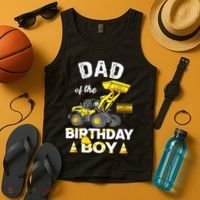 Dad Of The Birthday Boy Construction Family Matching Tank Top thumb 4