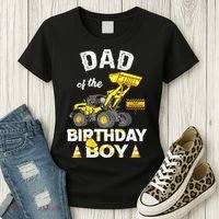 Dad Of The Birthday Boy Construction Family Matching Women's T-Shirt thumb 3