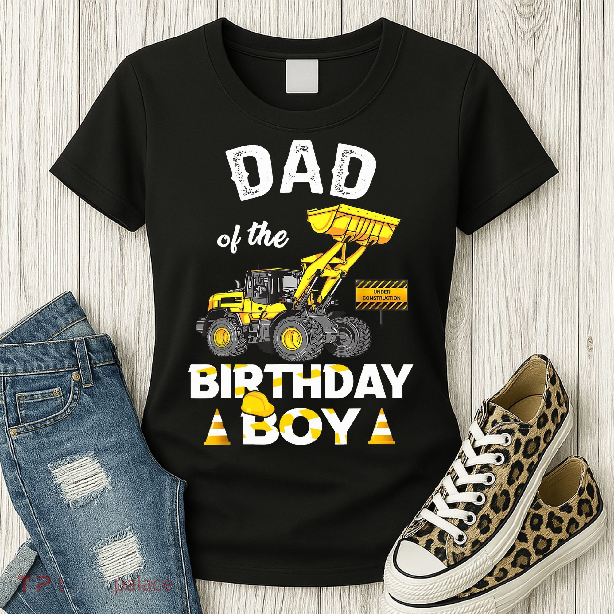 Dad Of The Birthday Boy Construction Family Matching Women's T-Shirt