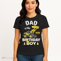 Dad Of The Birthday Boy Construction Family Matching Women's T-Shirt thumb 4