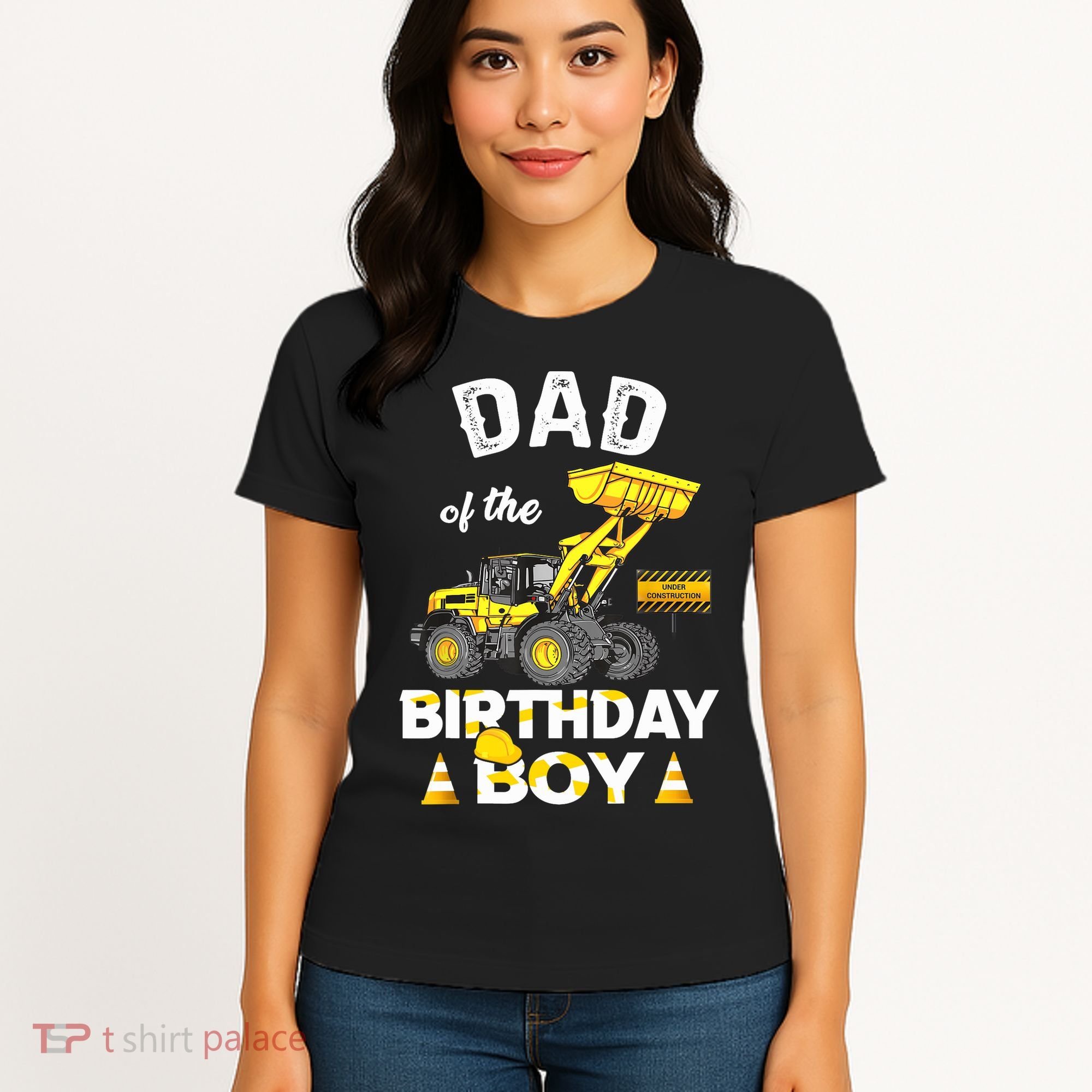 Dad Of The Birthday Boy Construction Family Matching Women's T-Shirt