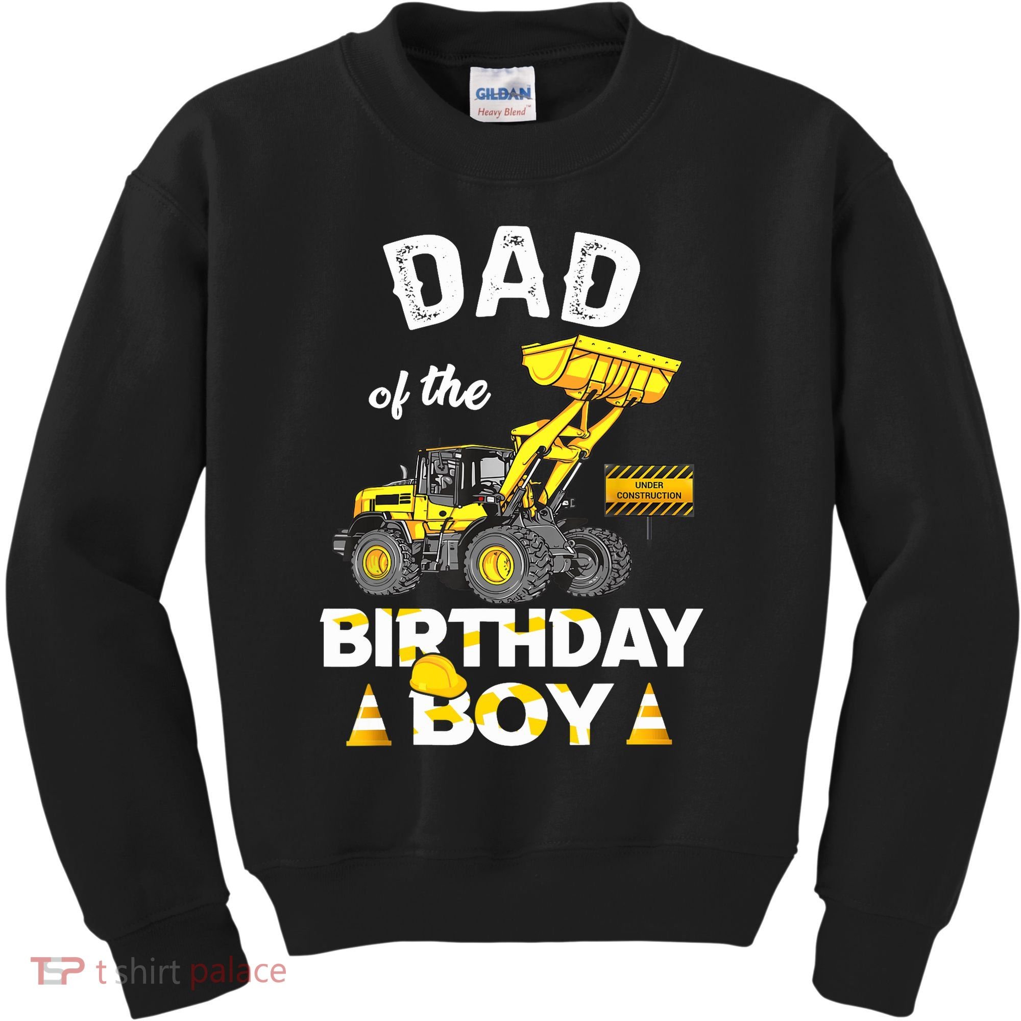 Dad Of The Birthday Boy Construction Family Matching Kids Sweatshirt