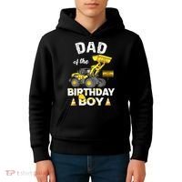 Dad Of The Birthday Boy Construction Family Matching Kids Hoodie thumb 4