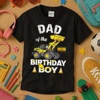 Dad Of The Birthday Boy Construction Family Matching Kids T-Shirt thumb 3
