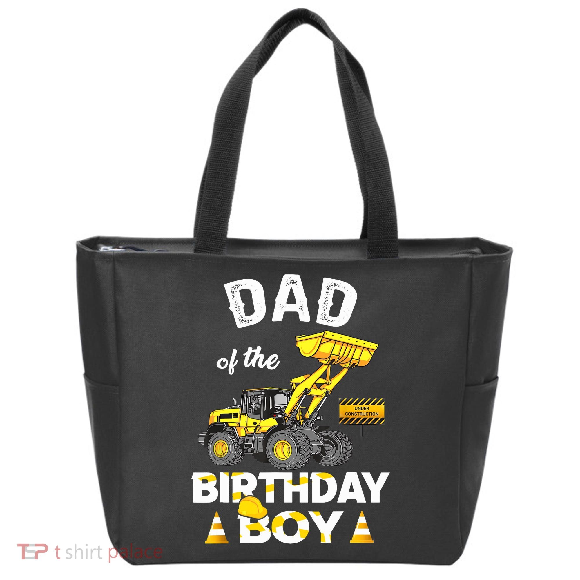 Dad Of The Birthday Boy Construction Family Matching Tote Bag