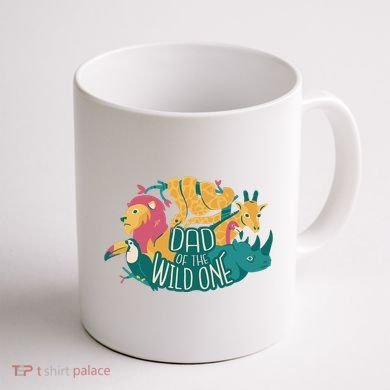 Dad Of The Wild One Birthday Coffee Mug back