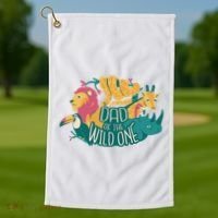 Dad Of The Wild One Birthday Golf Towel thumb 1