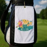Dad Of The Wild One Birthday Golf Towel thumb 2
