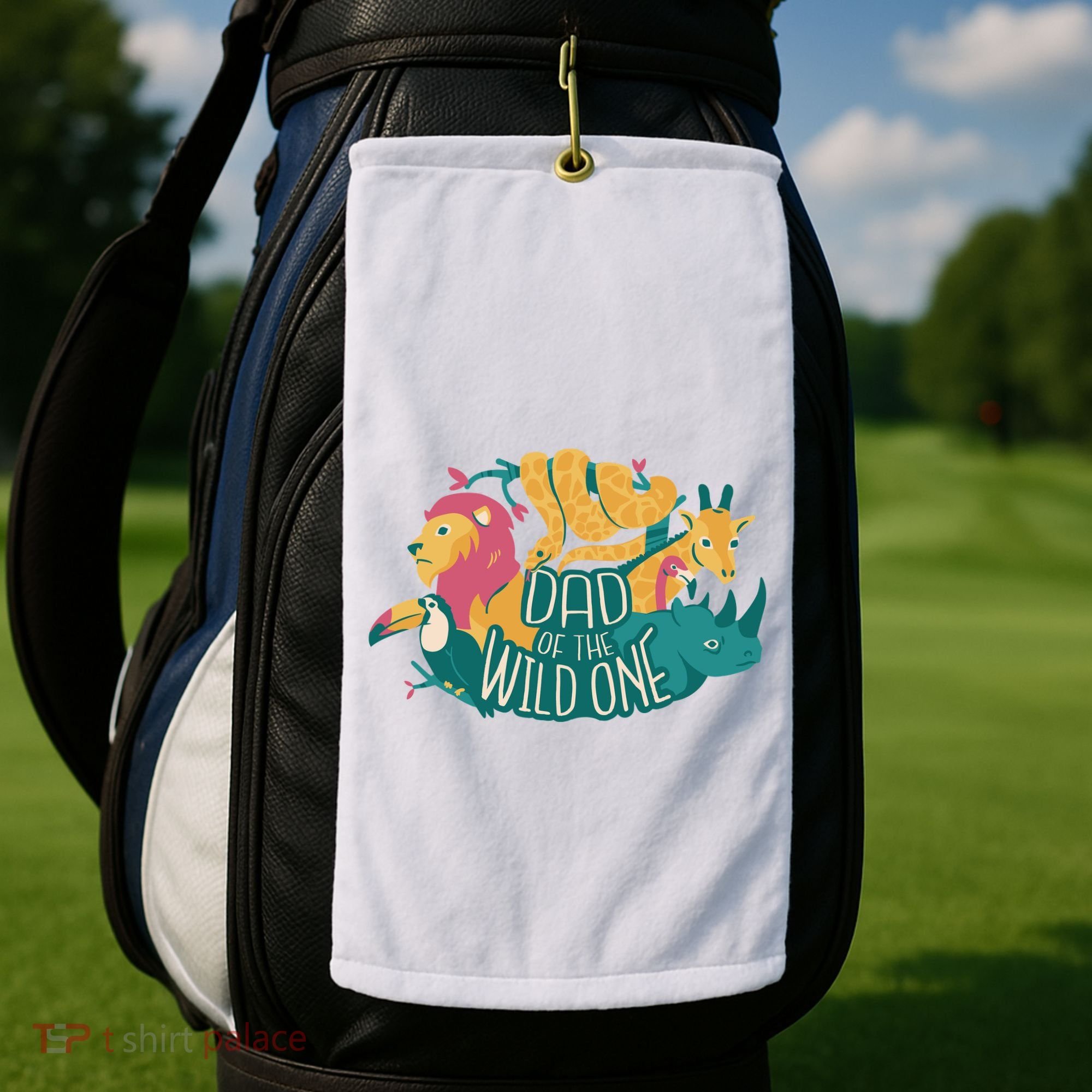 Dad Of The Wild One Birthday Golf Towel