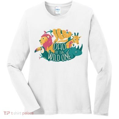 Dad Of The Wild One Birthday Women's Long Sleeve Shirt