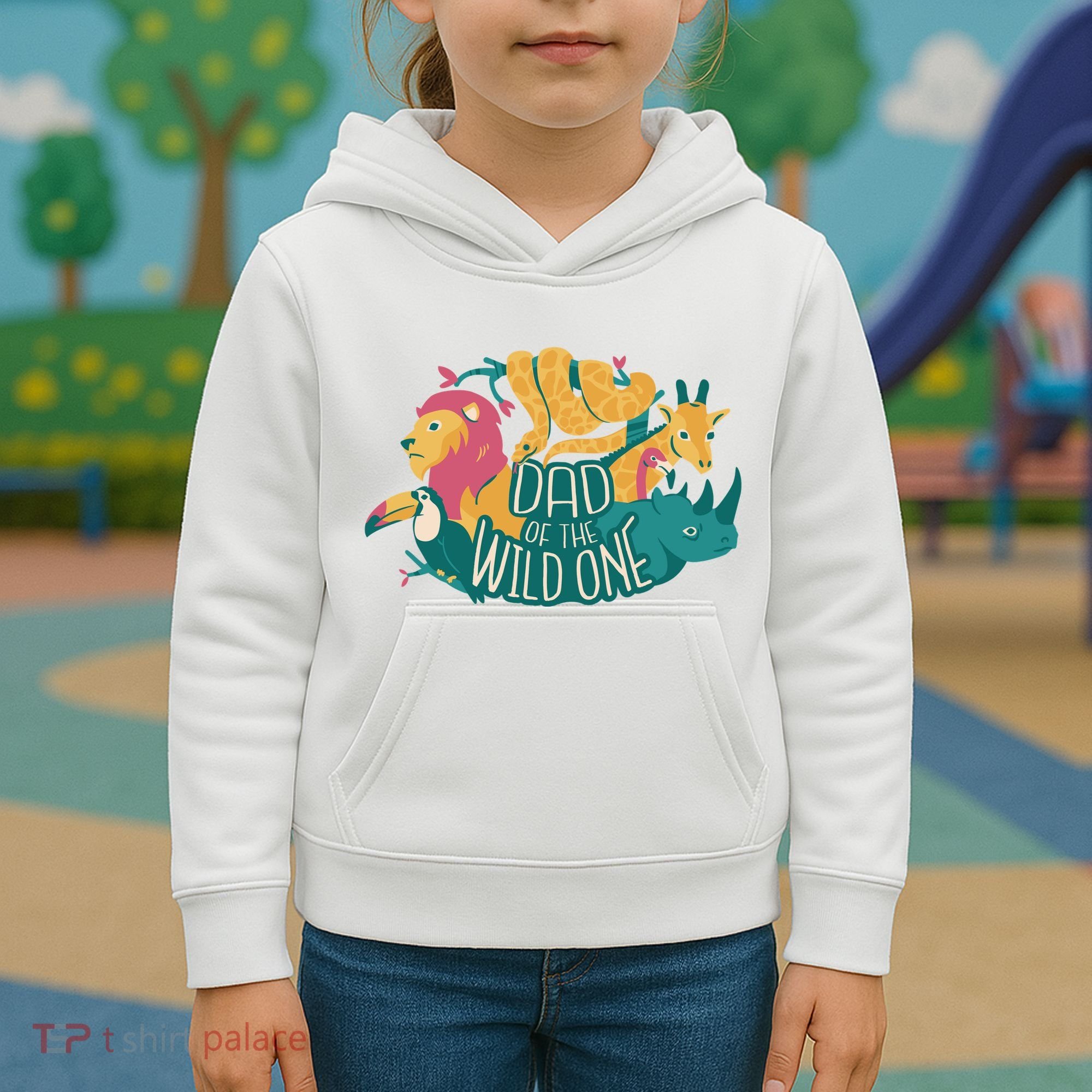 Dad Of The Wild One Birthday Kids Hoodie